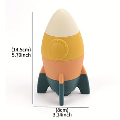 Silicone Rocket Stacking Toy for Babies