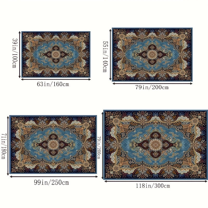 Boho Anti Fatigue Kitchen Rugs Vintage Absorbent Non Slip Rugs