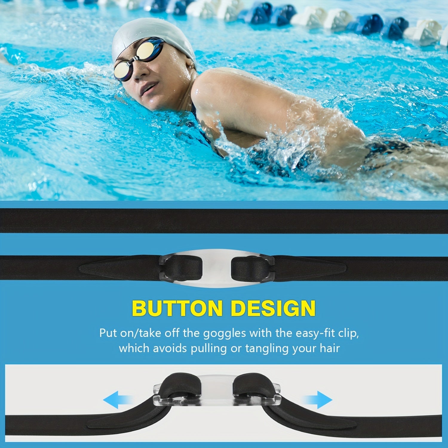 Oribox Dynamics Swim Goggles Anti Fog Clear No Leaking Swimming Goggles