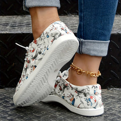 Women's Cartoon Pattern Skate Shoes Lightweight Walking Shoes