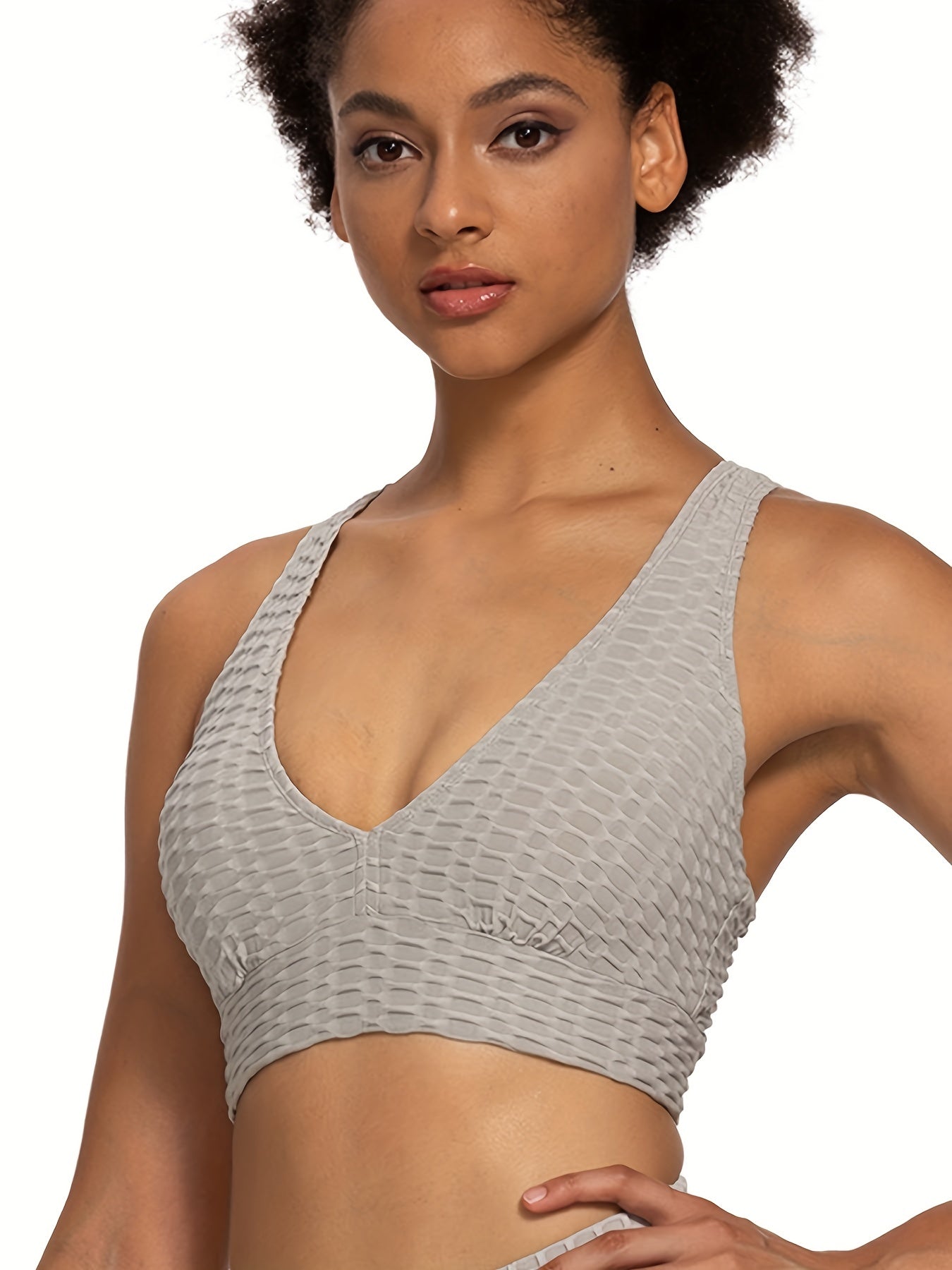 Breathable Sports Bra Cross Jacquard Intimates