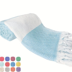 Jacquard Rhombus Beach Towel Quick Dry 71x39in