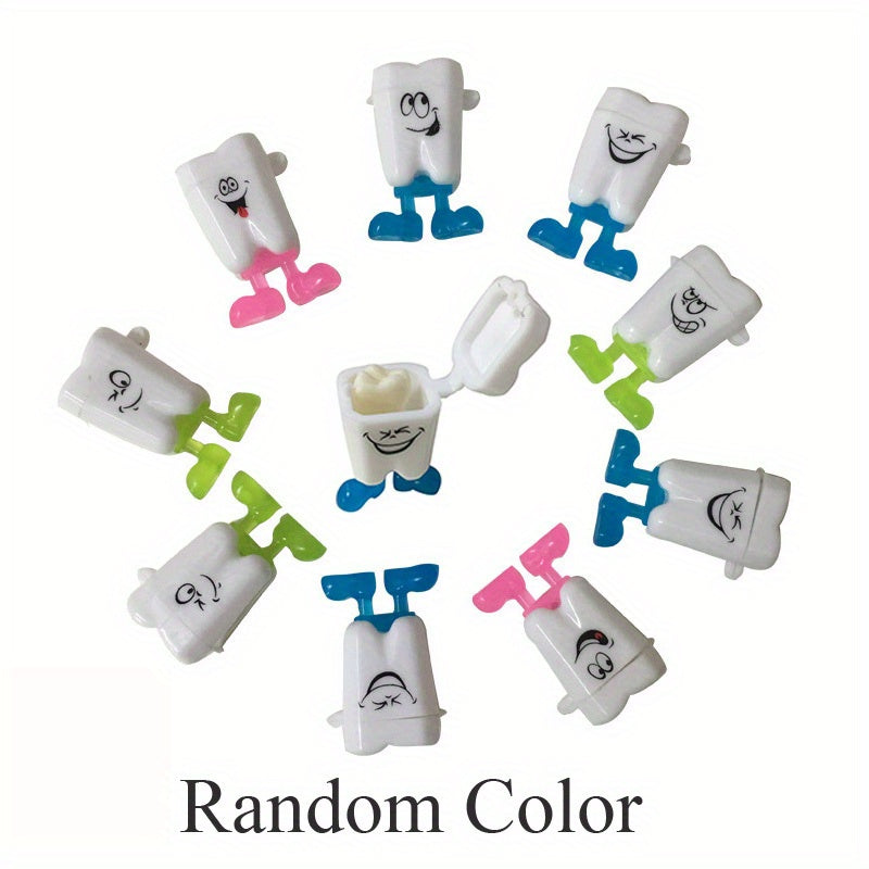 Cute Teeth Collection Box for Kids' Souvenirs - Set of 10
