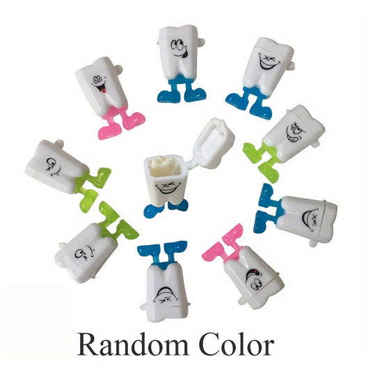 Cute Teeth Collection Box for Kids' Souvenirs - Set of 10