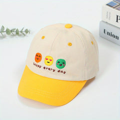 Kids Boys Happy Every Sunscreen Baseball Cap With Ears