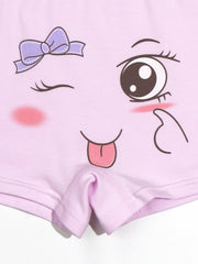 5pcs Girls Boyshorts Panties with Cartoon Graphic Underwear Set