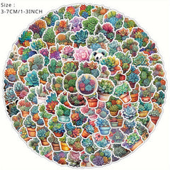 100pcs Succulent Series Stickers for Guitar Skateboard Phone