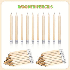 Natural Wood Golf Pencil Half Pencil With Eraser Mini Pencil