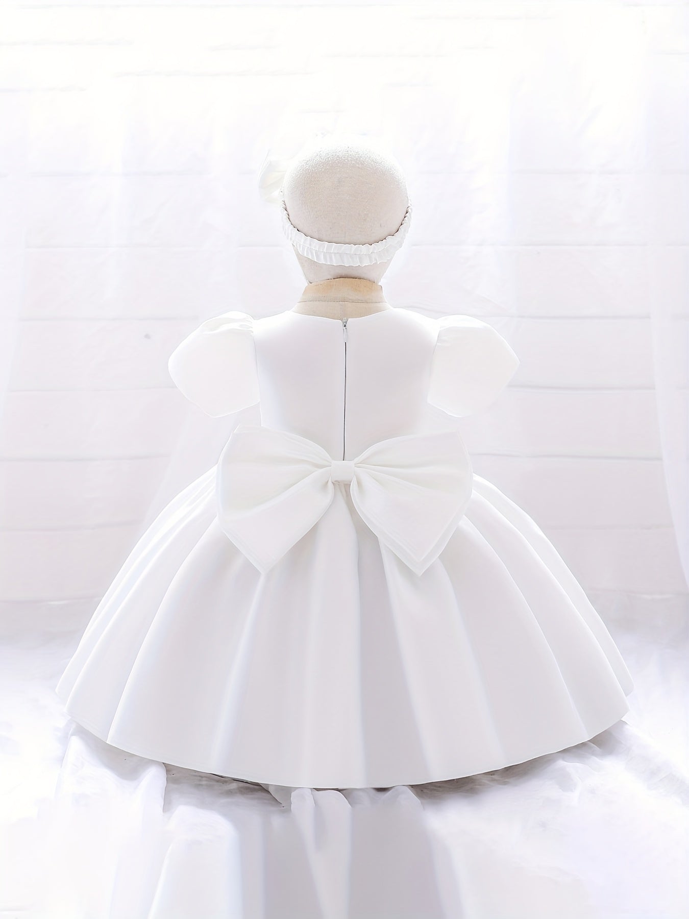 Gorgeous Birthday Wedding Baptism Gown Dress Fairy Girls V Neck Tutu Dress