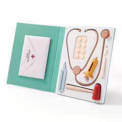 Silicone Doctor Toy Set Play Doctor Kit with Stethoscope Playset and Playmat