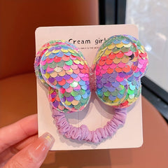6pcs Sequin Butterfly Hair Ties Set for Girls