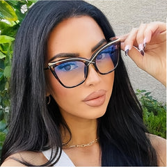 Women Cat Eye Light Blocking Glasses Anti Eyestrain