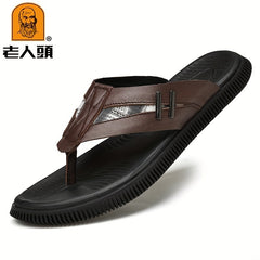 LAORENTOU Men's Durable Flip Flops Fast Dry Comfortable Thong Sandals