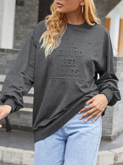 Letter Graphic Sweatshirt
