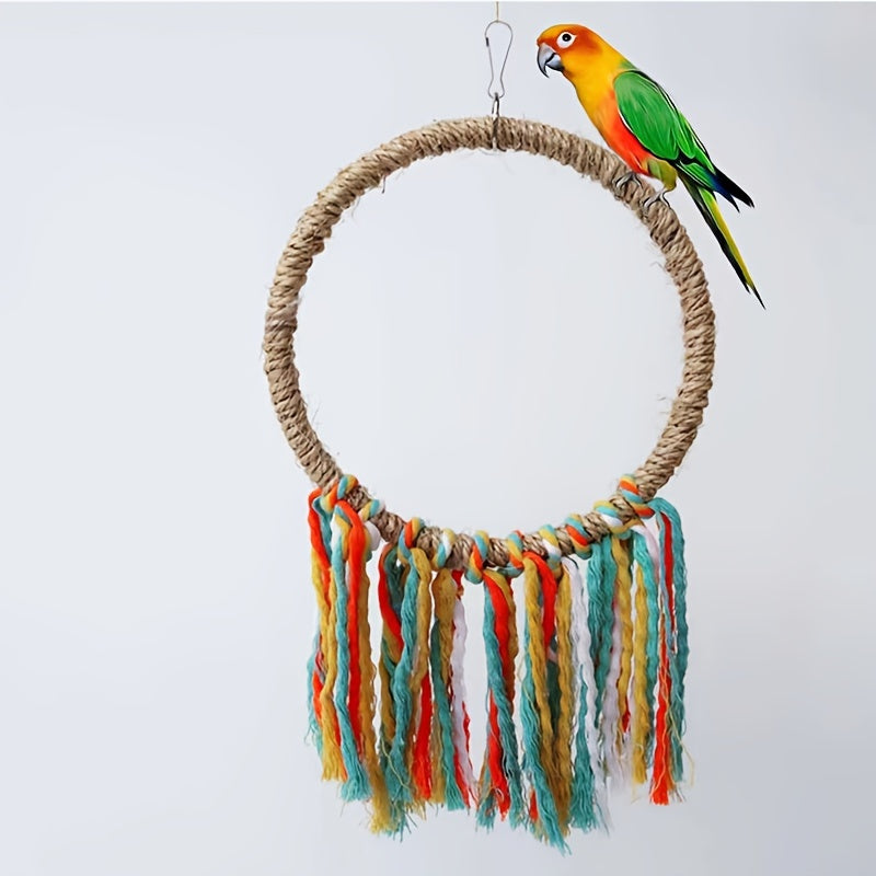 Bird Chewing Rope Toy Parrot Glider Bite Bridge Cockatiels Training