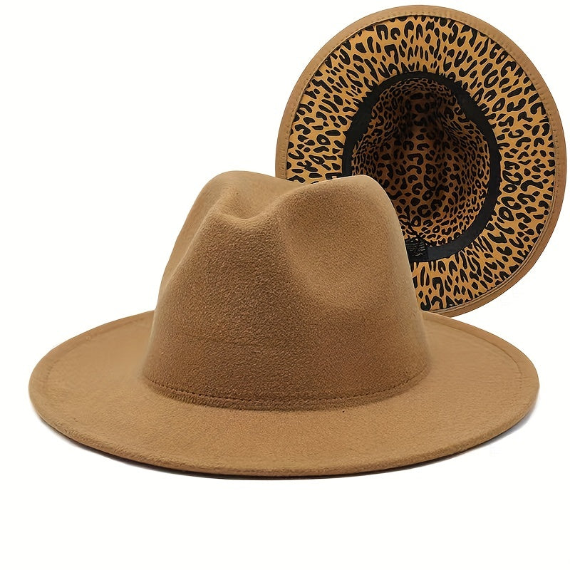 Men's Wide Brim Woolen Hat Lightweight Sunscreen Protection Adjustable