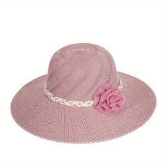 Breathable Wide Brim Summer Straw Basin Hat Women Travel Beach Hats
