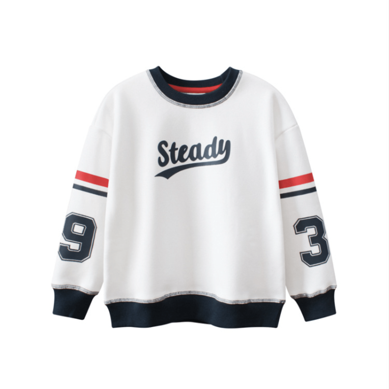 Kid's Preppy Style Sweatshirt Print Pullover Crew Neck Long Sleeve Top