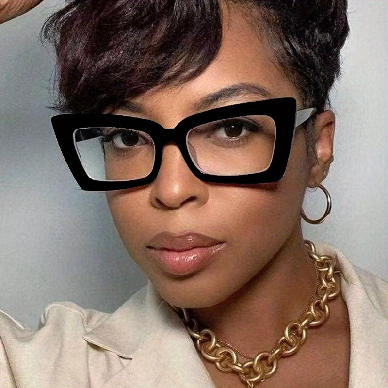 Clear Lens Glasses Cat Eye Eyeglasses Anti Light Eyewear