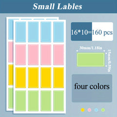 Colorful Label Stickers Waterproof Handwritten Self-adhesive Name Stickers