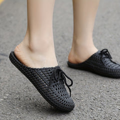 Women's Solid Mules Casual Hollow Out Summer Shoes Lightweight