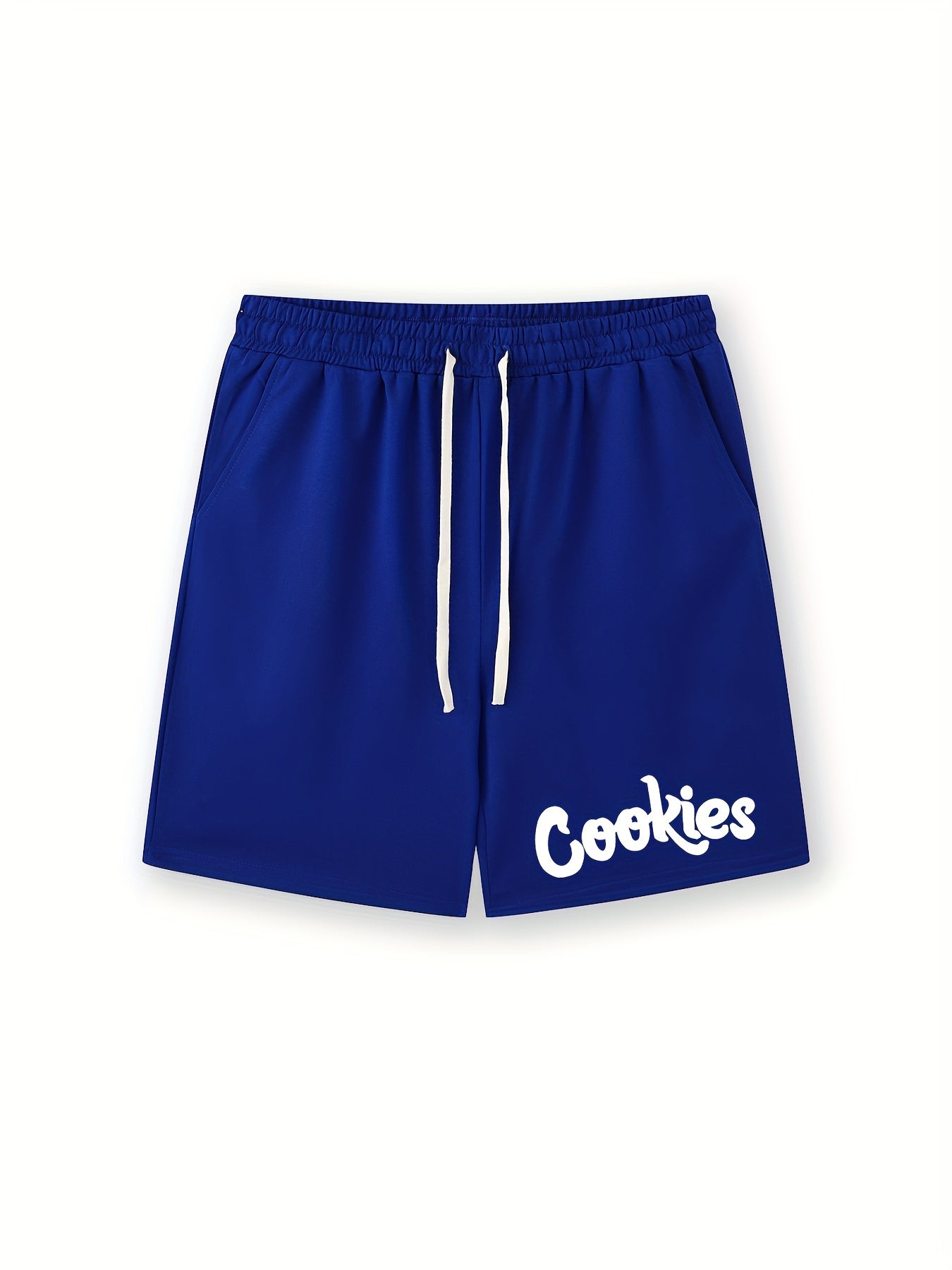 Cookies Letter Print Casual Drawstring Shorts Men's Summer Clothes