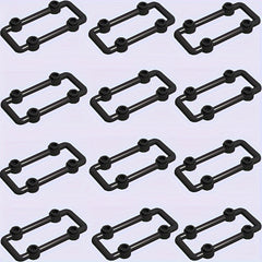 12pcs Building Blocks Set 4 Stud Fence Railings 1x6x3 ABS Plastic Mixed Colors