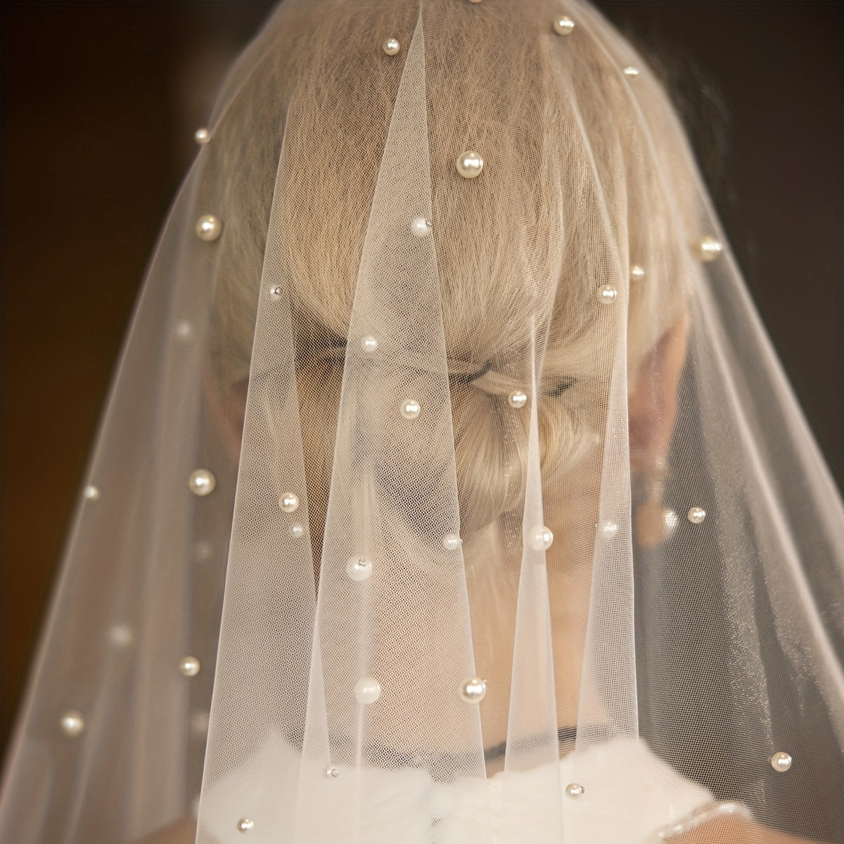 Bride Faux Pearl Veil Wedding Tiara Vintage Accessories