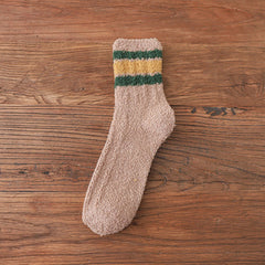 Women's Coral Fleece Floor Socks Winter Plus Velvet Couple