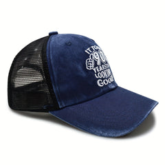 Washed Mesh Hat Rapper Outdoor Trucker Hat Baseball Cap