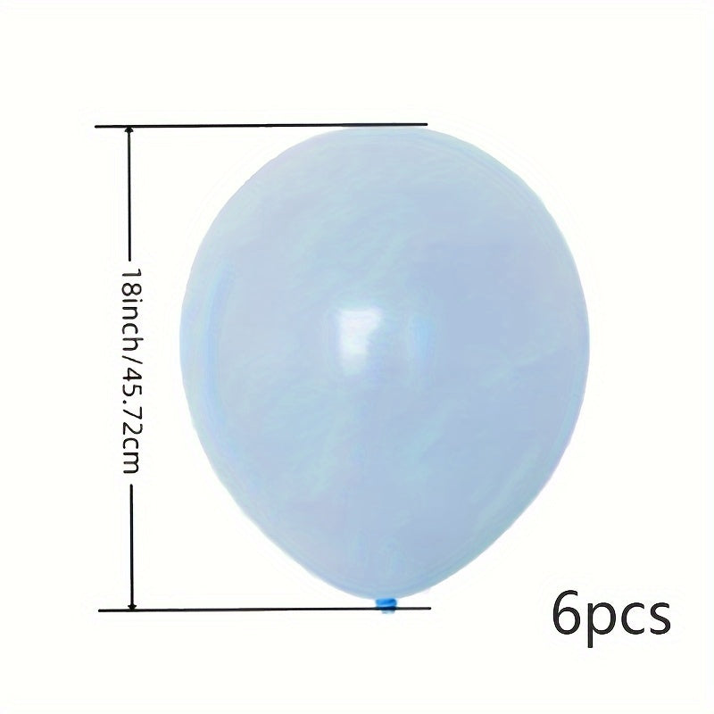 6pcs 18in Latex Balloons Giant Colorful Rainbow Balloons for Photo Shoot Wedding