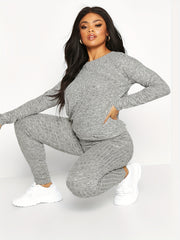 Solid Long Sleeve Tee & Leggings Set