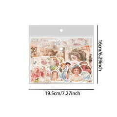 100 Sheets Vintage Literary Characters Scrapbooking Supplies Set