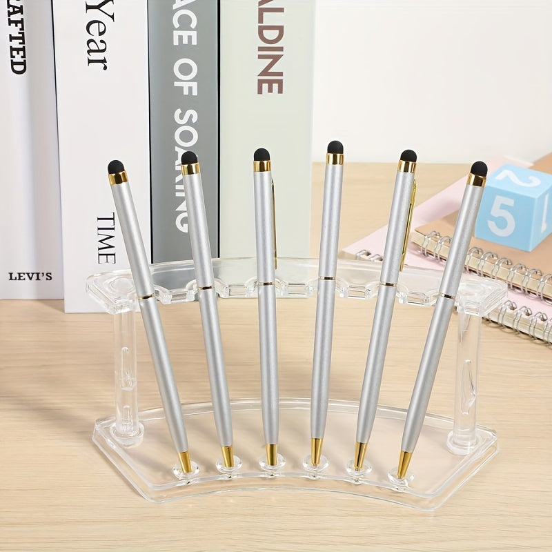 Plastic Pen Holder with 6 Slots for Home School Office Storage