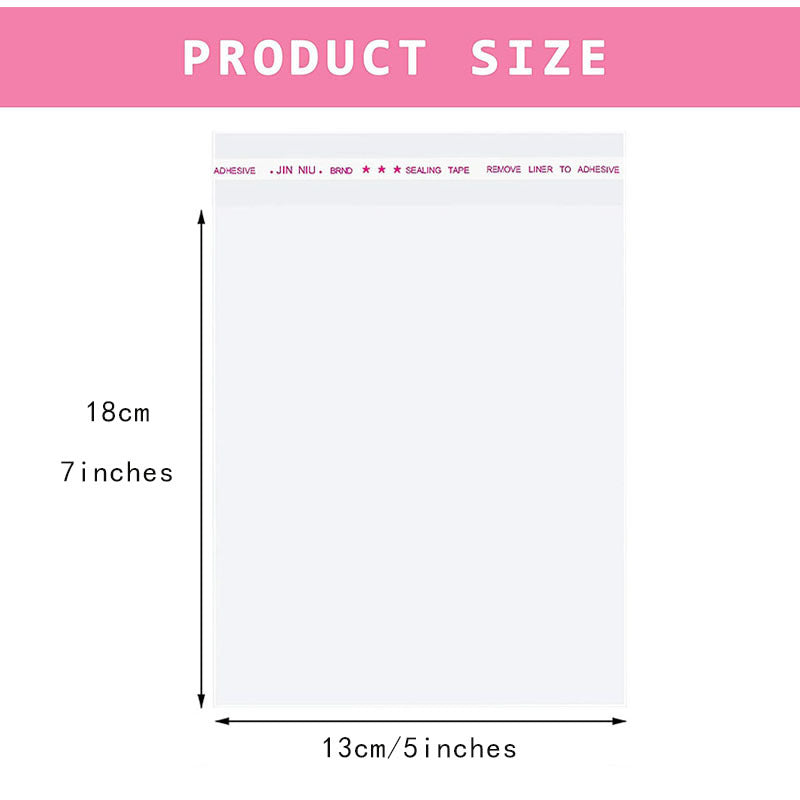 200pcs Self-sealing Cellophane Bag Reusable Packaging Gift