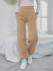 Casual Elastic Waist Jogger Pants Women's Clothing