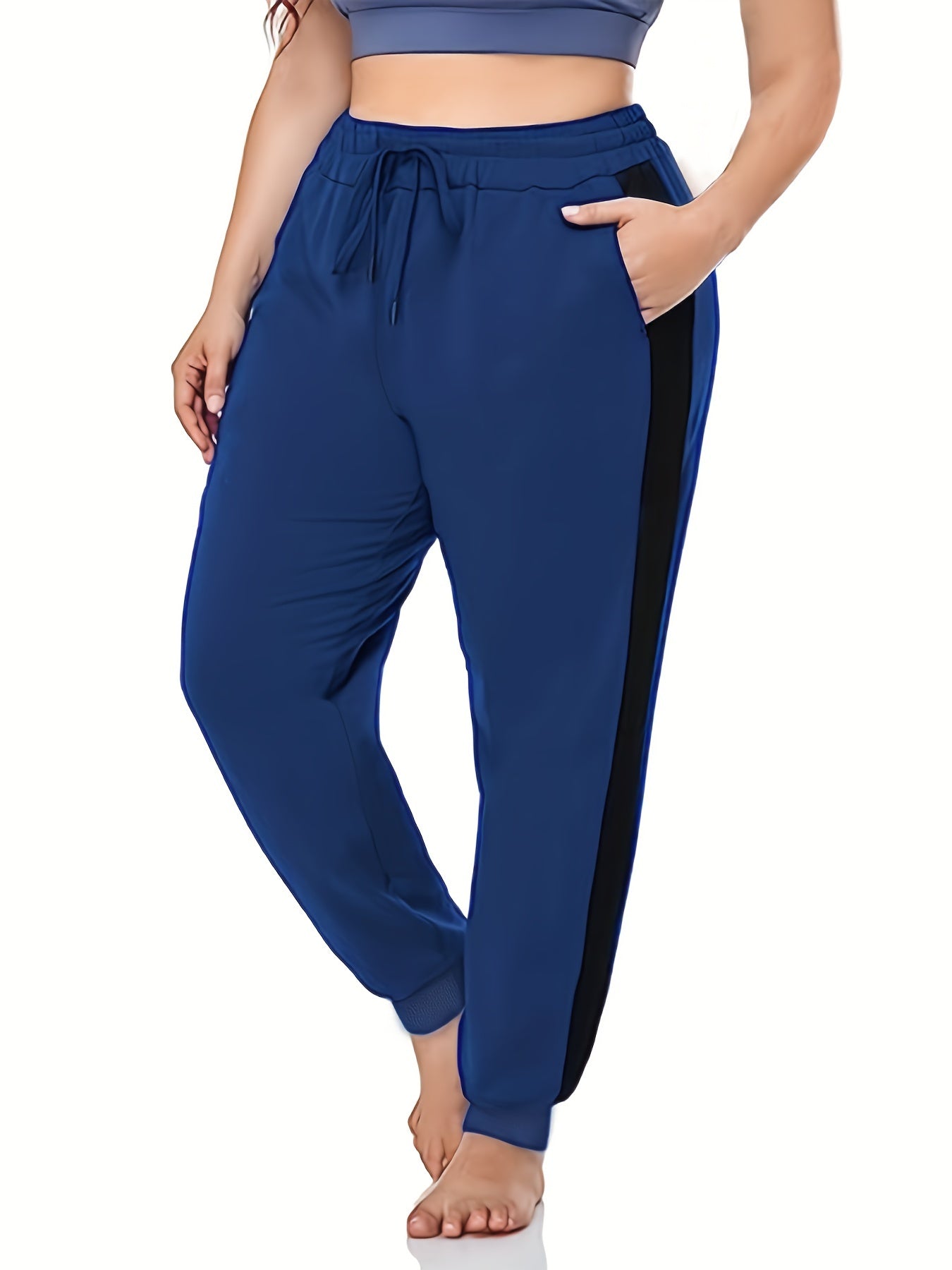 Colorblock Joggers With Pockets