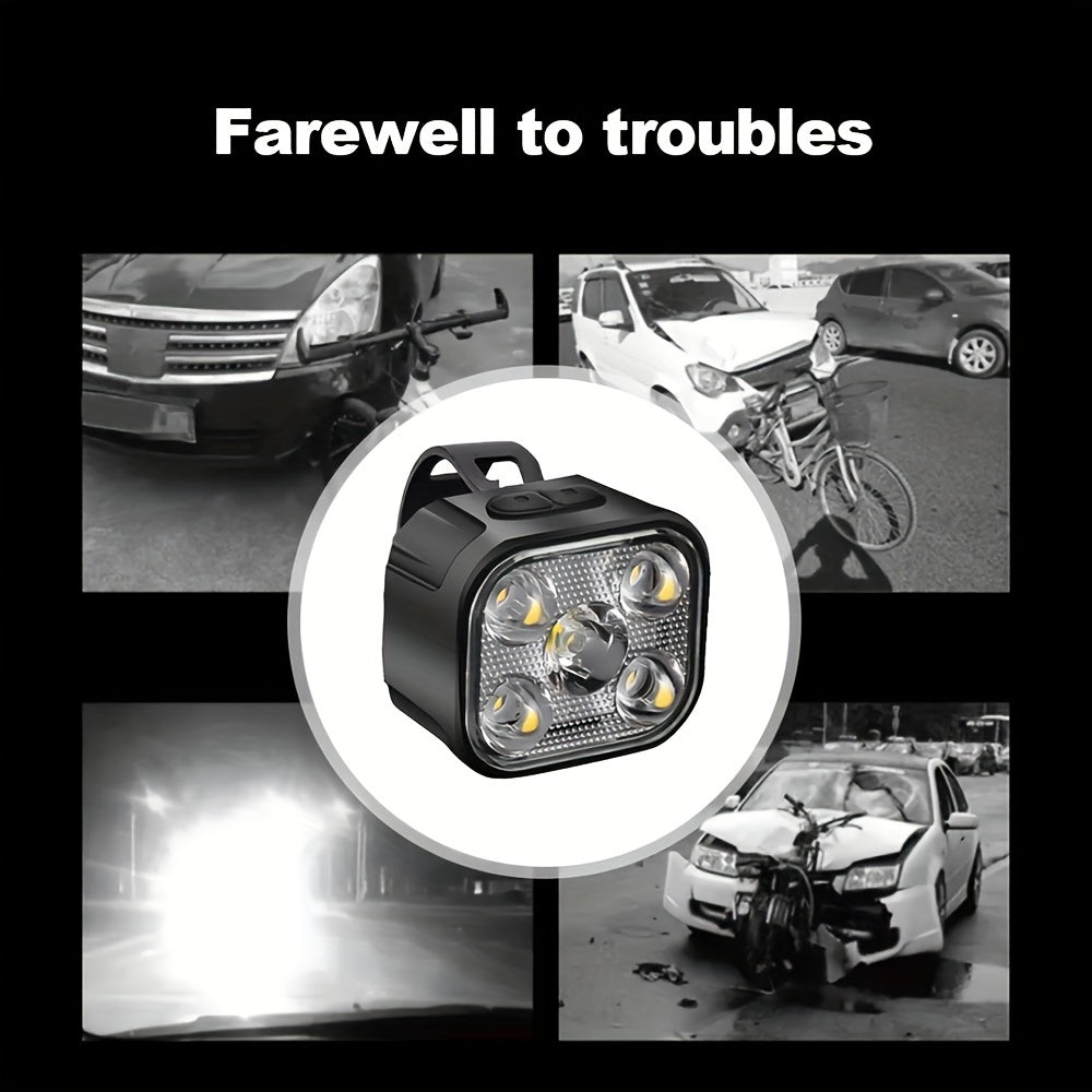 Rechargeable Bike Lights Set Waterproof Front Back Taillight
