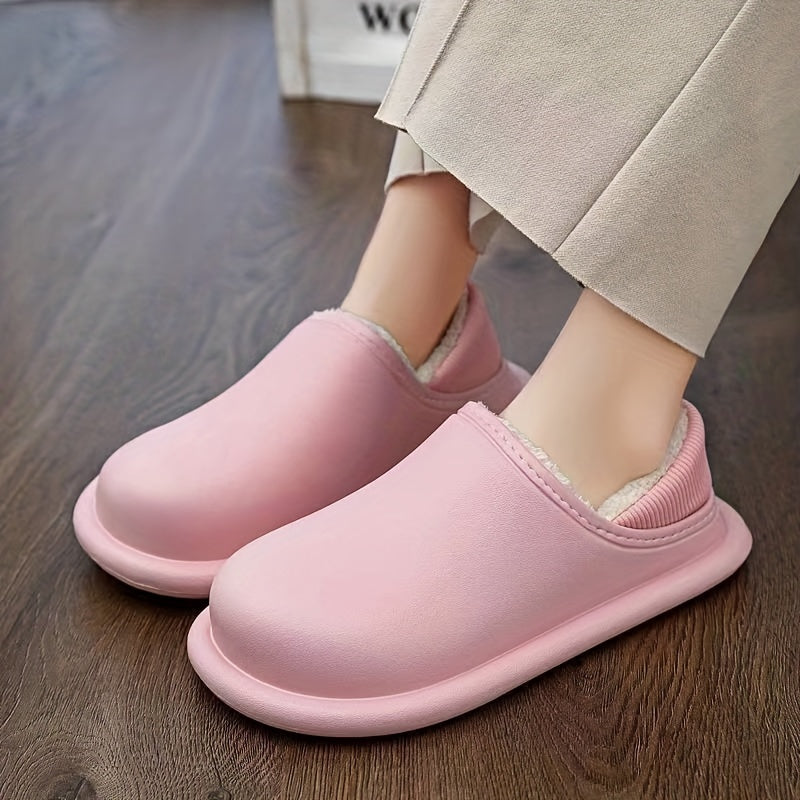Women's Soft Plush Lined Home Slippers Warm Indoor Shoes