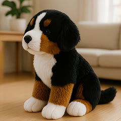 Soft Beresford Stuffed Dog Plush Toy & Collar Expressive Eyes Plush Material