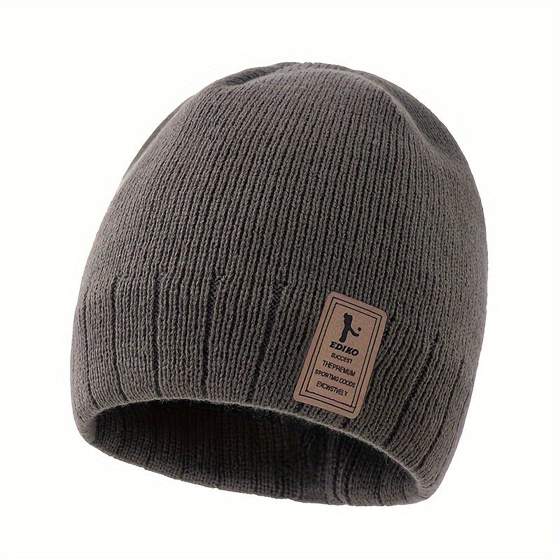 Beanie Winter Velvet Knitted Hat Outdoor Cycling Coldproof Ear Protection