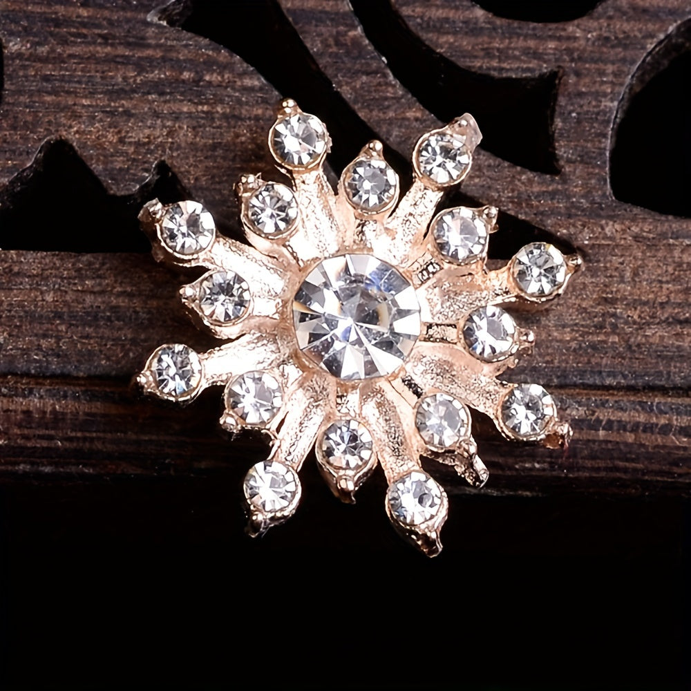 10 Pcs Snowflake Bead Hairpin Necklace Bride Hairstyle Accessories