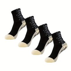 Athletic Crew Socks Breathable Deodorant Non-slip Grip