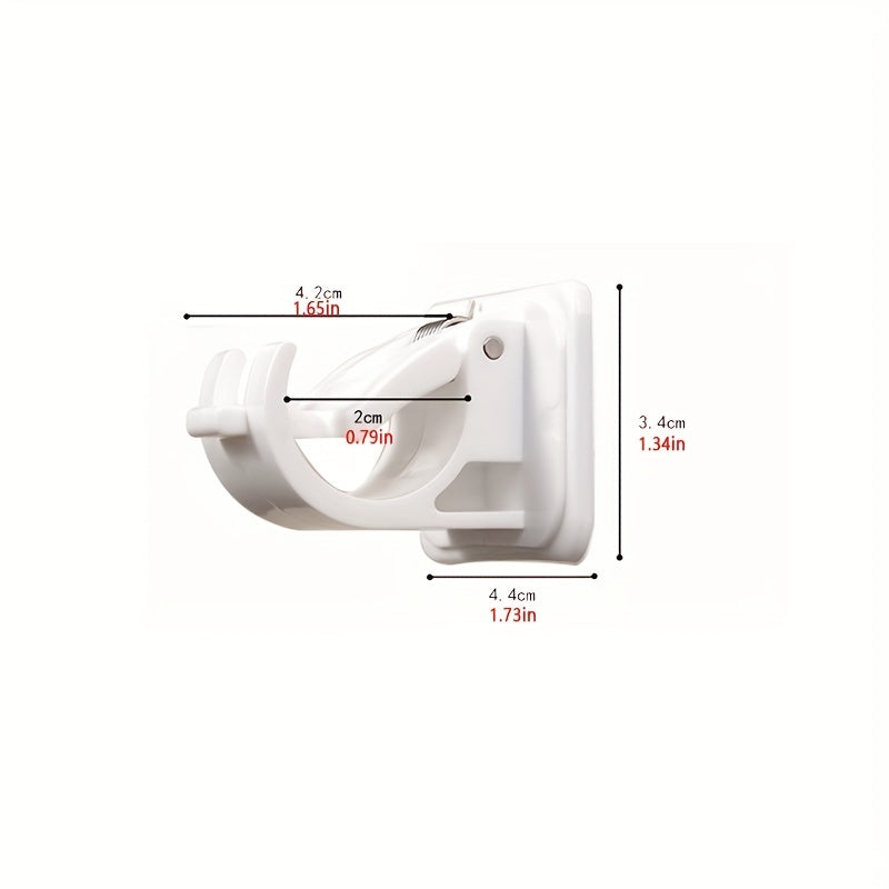 2pcs Punch Fishing Rod Holder Adhesive Hook For Home Decor