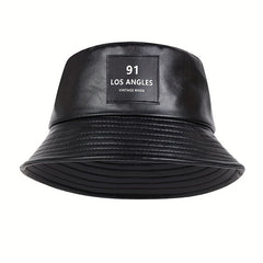 Men's LOS ANGLES PU Leather Bucket Hat