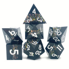 7pcs Digital Colorful Dice Game Accessories