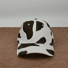 Unisex Cow Embroidery Baseball Cap Sunshade Adjustable Outdoor Sport Hat