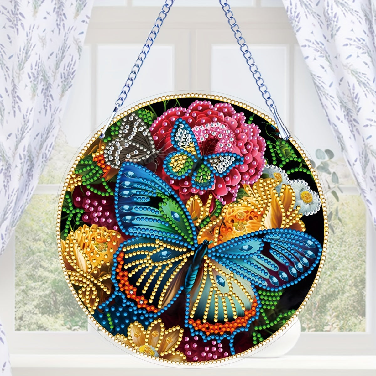 Butterfly Pattern Diamond Painting Pendant Kit