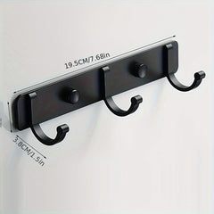 Strong Adhesive Punch Row Hook Pantry Organizer Wall Mounted Hanger