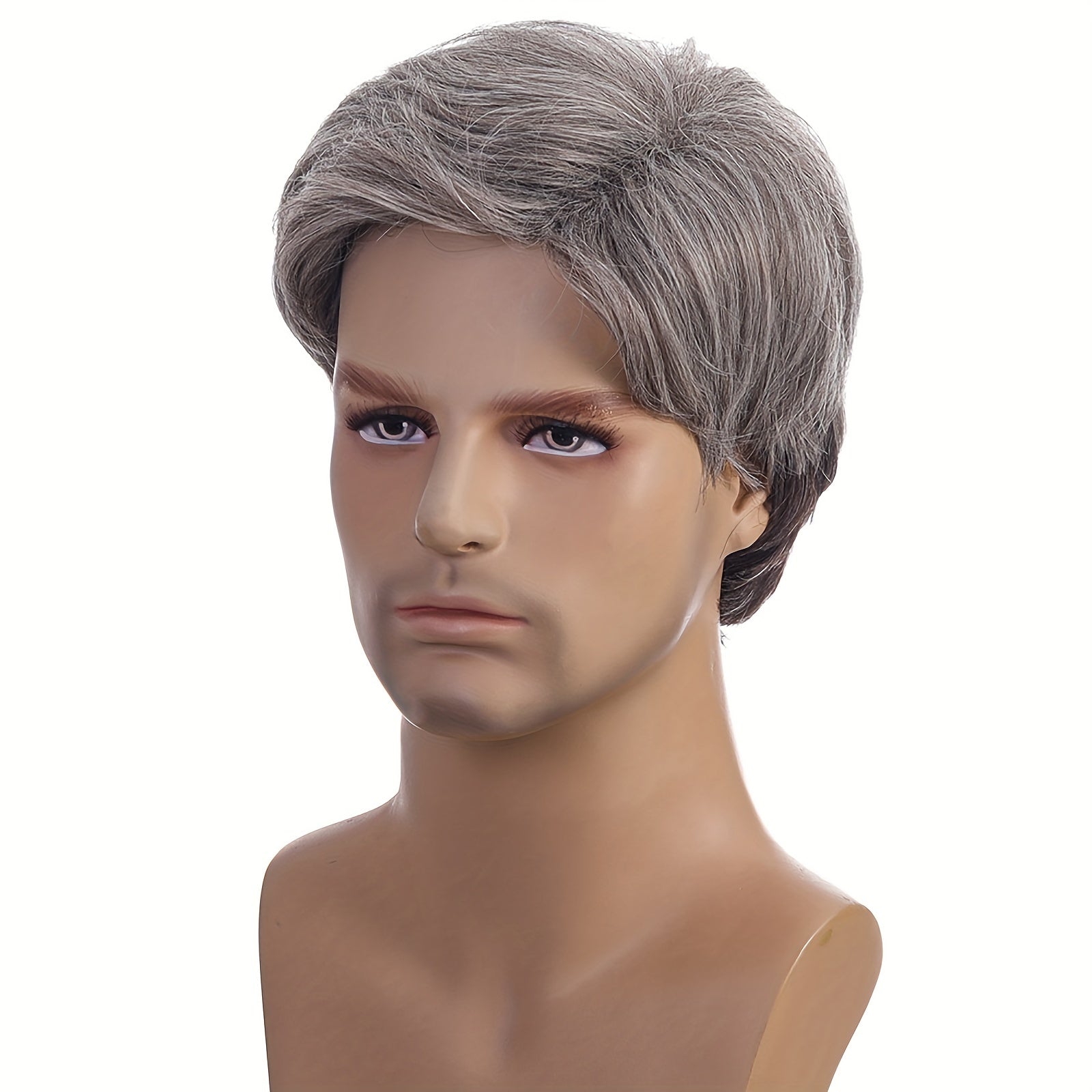 Men's Silver Gray Short Hair Cosplay Wig